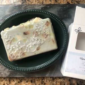 His soap with Beautiful Recycled Soap Dish